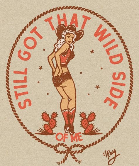 Cowgirl Pinup, Cowgirl Tattoos, Western Artwork, Cowgirl Art, Cowboy Art, Cricut Creations, Cricut Projects Vinyl, Western Art, Vintage Western