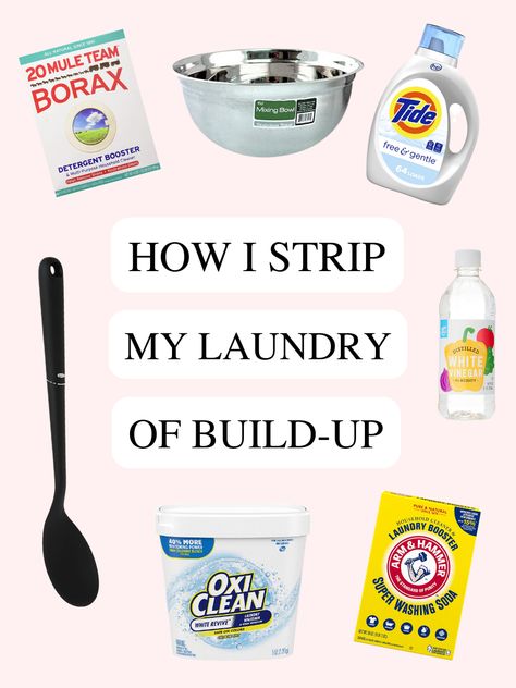 How To Strip White Clothes, Laundry Stripping Recipe For Whites, Laundry Stripping In Washing Machine, Strip Laundry Ingredients, Diy Towel Stripping Recipe, Stripping White Laundry, Laundry Stripping Recipe Diy, How To Strip Laundry, Stripping Laundry