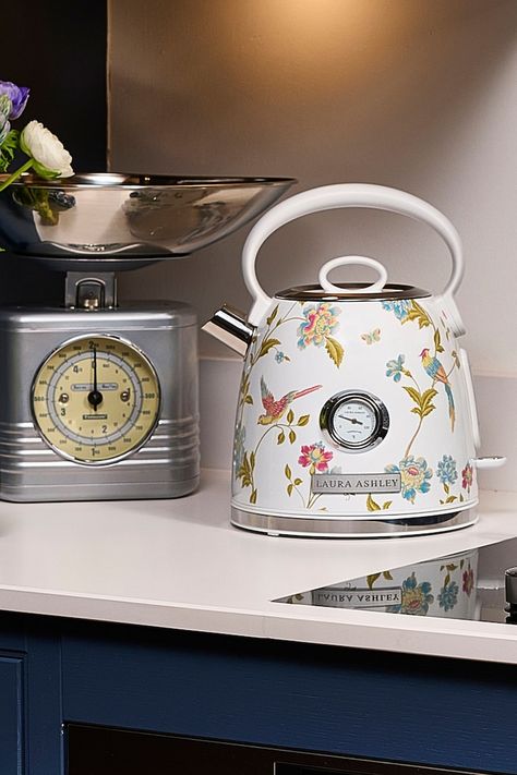 Laura Ashley Blue Laura Ashley 1.7L Kettle Elveden White & Silver 4 Slice Toaster, Ashley White, Disney Kitchen, Laura Ashley, White Silver, Next Uk, The Next, Online Shopping, Online Shop