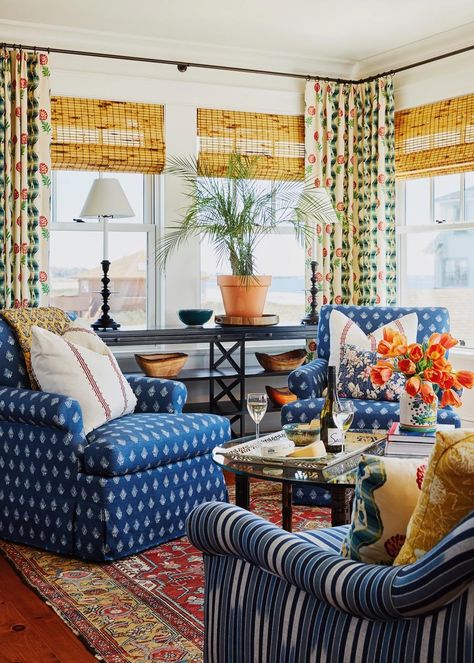 Why this Massachusetts designer is happy for you to call her a decorator Katie Rosenfeld, Maine Beach, Interior Boho, Kennebunkport Maine, New England Homes, Pretty House, Beach Cottages, Decoration Christmas, Cheap Home Decor