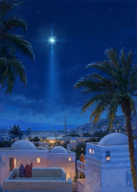 Beautiful Christmas Scenes, Roi Mage, Merry Christmas Pictures, Cool Pictures For Wallpaper, Jesus And Mary Pictures, Star Of Bethlehem, Advocate Art, Three Wise Men, Christmas Labels