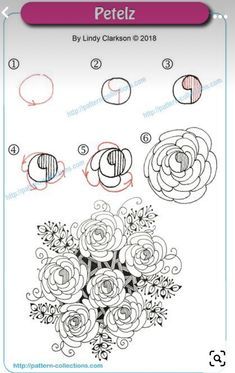 Design To Draw, Modele Zentangle, Zantangle Art, Tangled Flower, How To Draw Flowers, Logos Photography, Zentangle Flowers, Logos Vintage, Draw Step By Step