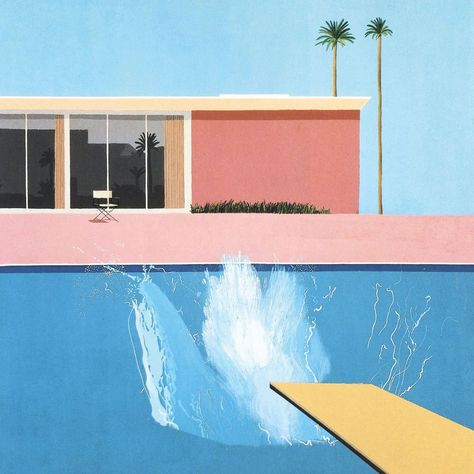 A Bigger Splash, David Hockney Art, Ombres Portées, Pop Art Movement, Gallery Frames, Georges Seurat, Edward Hopper, Miami Art, David Hockney