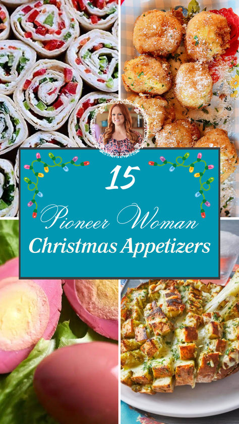 15 Pioneer Woman Christmas Appetizers Pioneer Woman Holiday Bacon Appetizers, Holiday Roll Ups Pioneer Woman, Christmas Queso Pioneer Woman, Pioneer Woman Recipes Appetizers Holiday, Pioneer Woman Brie Bites, Pioneer Woman Christmas Tree Pizza, Pioneer Woman Cheese Ball, Pioneer Woman Christmas Appetizers, Pioneer Woman Appetizers Holiday