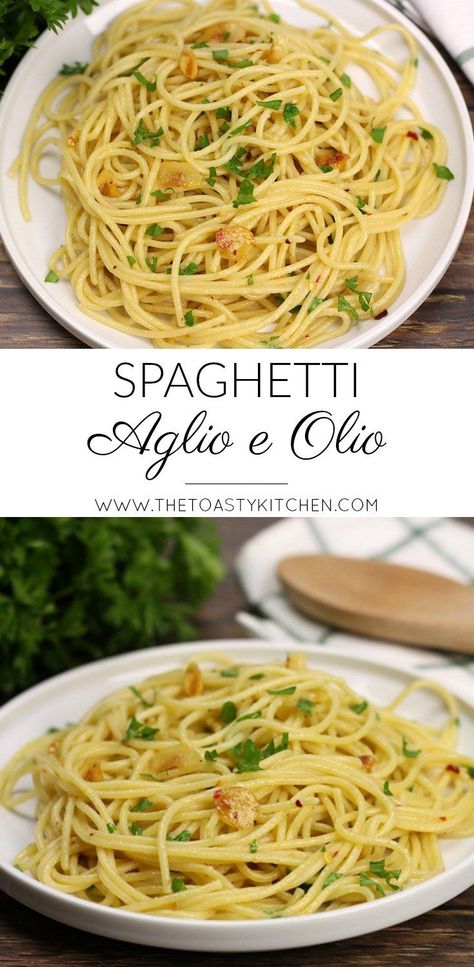 Light Noodle Recipes, Italian Noodles, Wedding Meals, Pasta Garlic, Garlic And Oil, Spaghetti Aglio E Olio, Italian Meals, Pasta Easy, Spaghetti Aglio