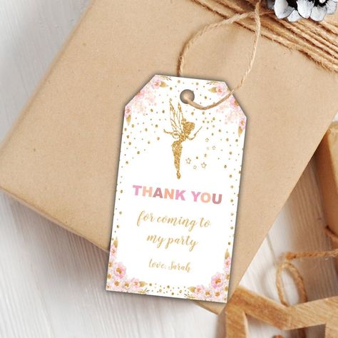 Fairy Party Favors, Fairy Baby Showers, Printable Tags Template, Sprinkle Shower, Birthday Gift Tags, Sprinkle Baby Shower, Favour Tags Template, Butterfly Template, Fairy Gifts