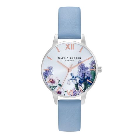 Olivia Burton | New In Watches Olivia Burton Watch, Silver Bracelet Watch, Butterfly Necklace Silver, Marquise Earrings, Burton Women, Blue Watches, Leather Strap Watch, Statement Ring Silver, Olivia Burton