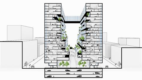 Form Generation, Architecture Sustainable, Modular Architecture, Mix Use Building, Architecture Concept Diagram, Building Concept, Concept Diagram, Architecture Building Design, Architectural Section