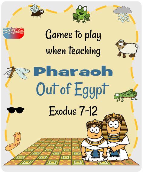 games+to+play+for+Pharaoh+:+out+of+Egypt,+10+plagues,+Moses+and+Aaron,+let+my+people+go,+Exodus+7-12+#Moses+#Exodus+#Kidmin+#Jesuswithoutlanguage Moses Exodus From Egypt, 1st Plague Of Egypt, Moses In Egypt Craft, Moses In The Bulrushes Activity, Moses Let My People Go Craft, The Exodus From Egypt Craft, Moses And The 10 Plagues Activities, Moses And The 10 Plaques, Exodus Plagues Craft