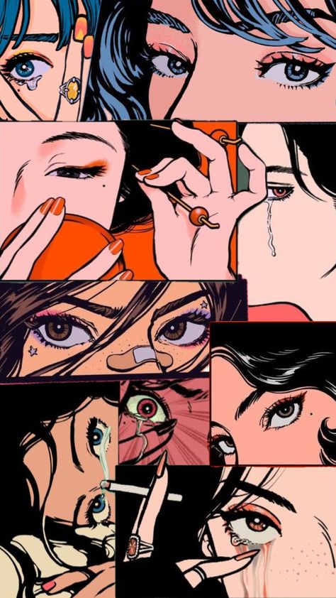 Eyes are never quiet 👀 #art #wallpaper #vibes #eyes #aesthetic Anime Eyes Wallpaper, Quiet Art, Eyes Aesthetic, Wallpaper Vibes, Japanese Pop Art, Eyes Wallpaper, Pop Art Wallpaper, Edgy Wallpaper, Cool Wallpapers Art