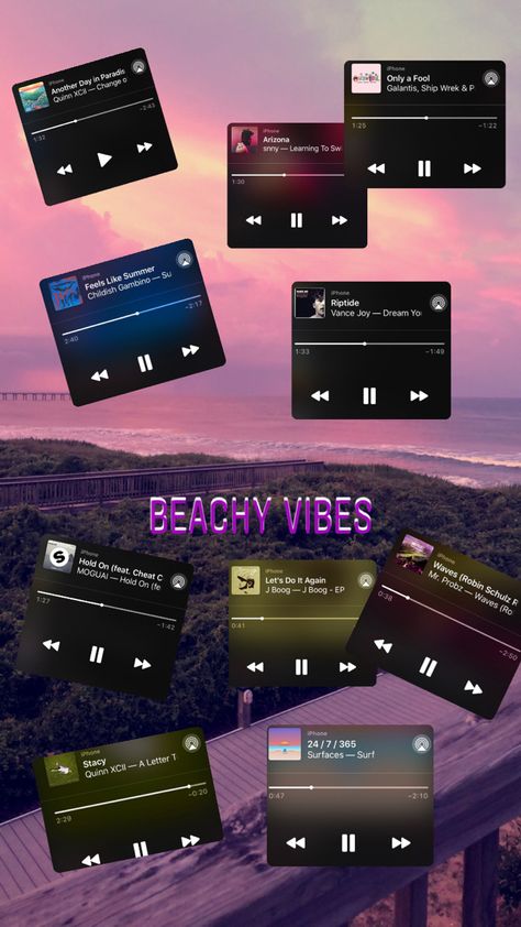 Beach Song, Vibes Songs, Good Playlist, Beach Songs, Purple Waves, Positive Songs, Summer Songs Playlist, Throwback Songs, Not Musik