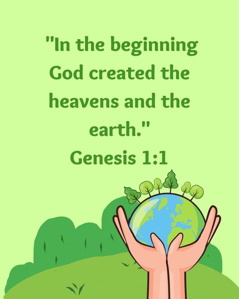 🌅✨ "In the beginning God created the heavens and the earth." - Genesis 1:1 🌍💫   #NewBeginnings #Creation #FreshStart #Genesis #WorldOfWonder 🌿🌟 Genesis 1:1, Genesis Creation, In The Beginning God Created, Christian Thoughts, In The Beginning God, Church Nursery, Genesis 1, The Heavens, In The Beginning