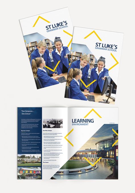 St Luke's Grammar School - Prospectus School Booklet Design, School Catalog Design, School Prospectus Design, Booklet Cover Design, University Brochures, College Prospectus, Booklet Design Layout, School Prospectus, School Branding