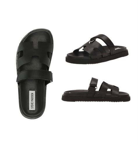 Steve Madden Slide Sandals, Mayven Sandals, Steve Madden Mayven, Airstream Glamping, Steve Madden Slides, Chunky Black Sandals, Sandal Slides, Stylish Clothes, Classic Pumps