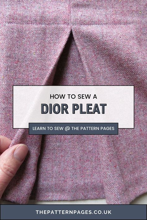 Learn how to sew a Dior pleat with this step-by-step tutorial. Includes instructions on how to measure, cut, and sew the pleats, as well as tips for creating a professional A Skirt Pattern, Sewing Alterations, Couture Sewing Techniques, Sewing Class, Diy Sewing Clothes, Couture Sewing, Sewing Lessons, Pattern Drafting, Pencil Skirts