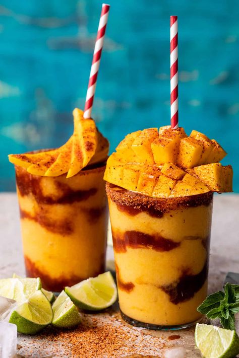 Mangonada. Tamarind Recipes, Traditional Mexican Desserts, Half Baked Harvest Recipes, Summer Drink Recipes, Refreshing Summer Drinks, Harvest Recipes, Mexican Dessert, Half Baked, Half Baked Harvest