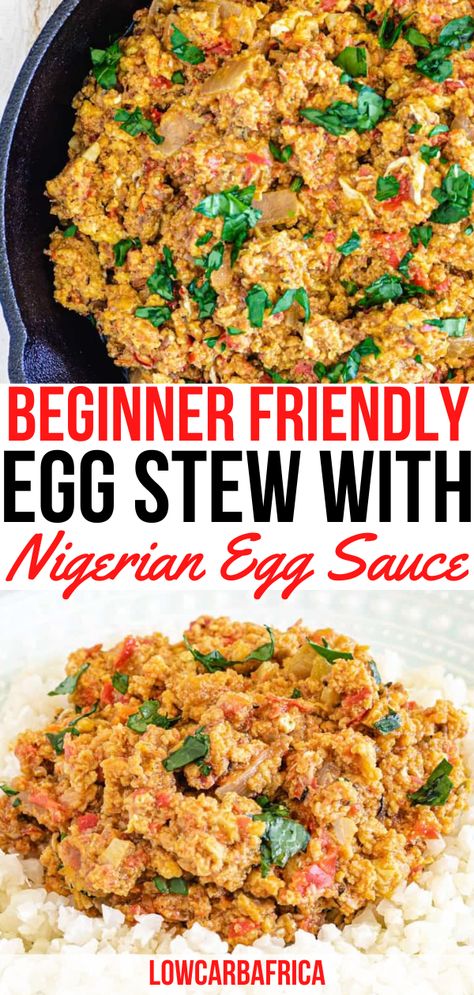 Nigerian Breakfast Food, African Breakfast Recipes, Easy Nigerian Food Recipes, African Stew Recipes, African Breakfast Ideas, Breakfast Stew, Nigerian Breakfast Ideas, Nigerian Egg Sauce, Nigeria Dishes