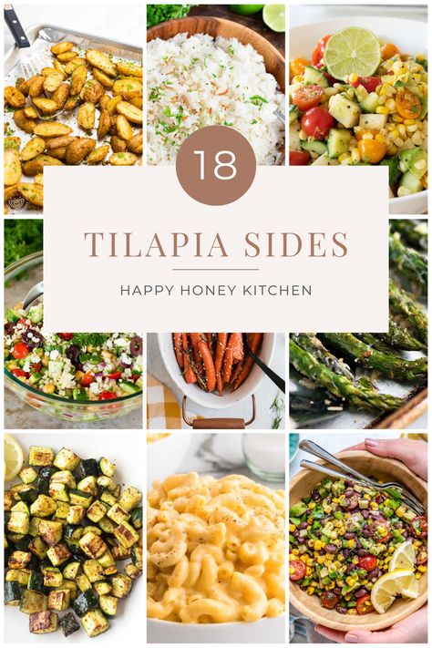 Tilapia Appetizers, Tilapia Meals Sides, Sides With Talipia, Healthy Sides For Fish, What To Serve With Tilapia, Sides For Tilapia Dishes, Sides With Fish Dinners, Sides Dishes For Fish, Fish Dinner Side Dishes