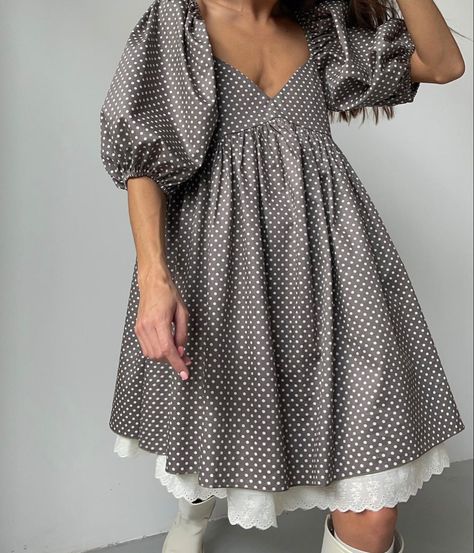 Resort Wear Dresses, Maxi Bodycon Dress, Sale Clothes, Dot Print Dress, High Waist Dress, Puff Sleeve Dress, Trending Fashion, Print Dresses, 2023 Fashion