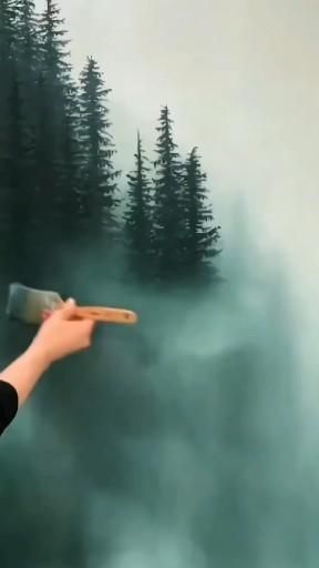 #draw Forest Wall Painting, Nature Wall Painting, Wall Painting For Bedroom, Amazing 3d Tattoos, Castlevania Wallpaper, Painting For Bedroom, Art Painting Tools, 3d Tattoos, Landscape Art Painting