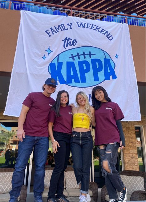 #asu #arizonastate #familyweekend #sorority Sorority Parents Weekend Themes, Family Weekend Banner, Family Day Tshirt Design Ideas Sorority, Sorority Parents Weekend Banner, Family Weekend Sorority Banner, Parents Weekend, Family Weekend, Arizona State, Sorority