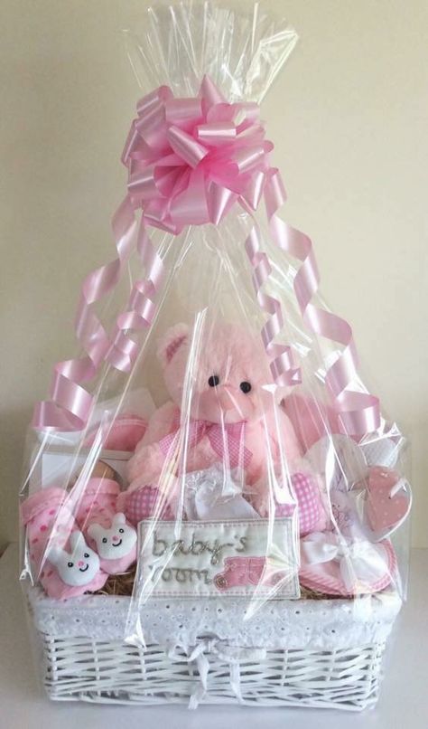 Luxury Baby Girl Gift Basket Cute Baby Shower Gift Ideas, Baby Girl Gift Basket, Perlengkapan Bayi Diy, Girl Gift Baskets, Luxury Baby Gifts, Baby Shower Gift Ideas, Baby Shower Baskets, Baby Basket, Shower Gift Ideas