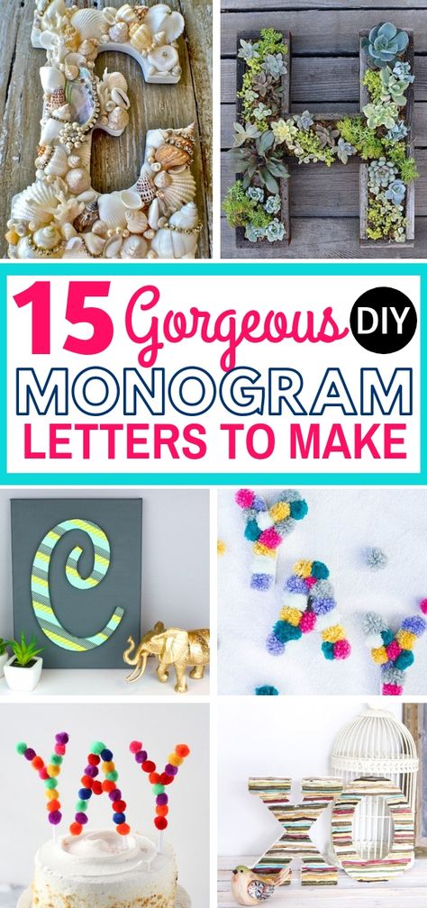 Personalized Letters Decor, Initial Crafts Diy, Initials Wall Decor, Large Floral Letter Diy, Diy Letter Decor Initials Nursery, Decorating Cardboard Letters, Letter Crafts For Adults, Decorate Initials Letters, Decorating Letters For Wall Initials