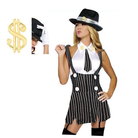 Gangster Fancy Dress, Charleston Costume, 20s Costume, Gangster Costumes, Gangster Girl, Jazz Costumes, Flapper Costume, Girls Dress Up, Halloween Fancy Dress