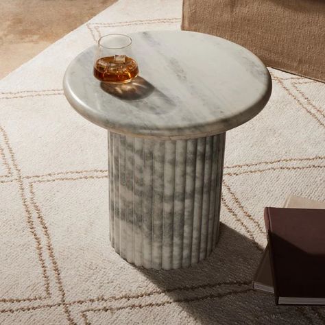 Orinado End Table – ONE AFFIRMATION Marble Pedestal Table, Marble End Table, Marble End Tables, Marble Furniture, Linear Design, Cleaning Wood, Marble Side Tables, Outdoor Table Lamps, Four Hands