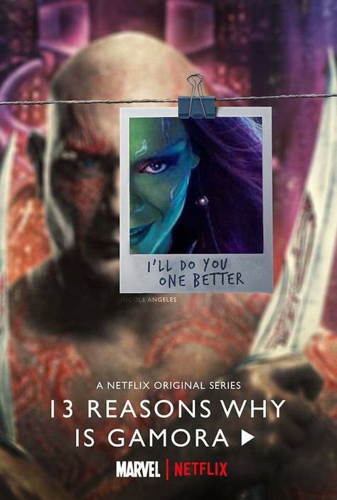 Why Is Gamora, Marvel Humor, Avengers Fanfiction, Wallpaper Avengers, Gamora Marvel, Marvel Netflix, 13 Reasons Why, Funny Marvel Memes, Marvel Avengers Funny