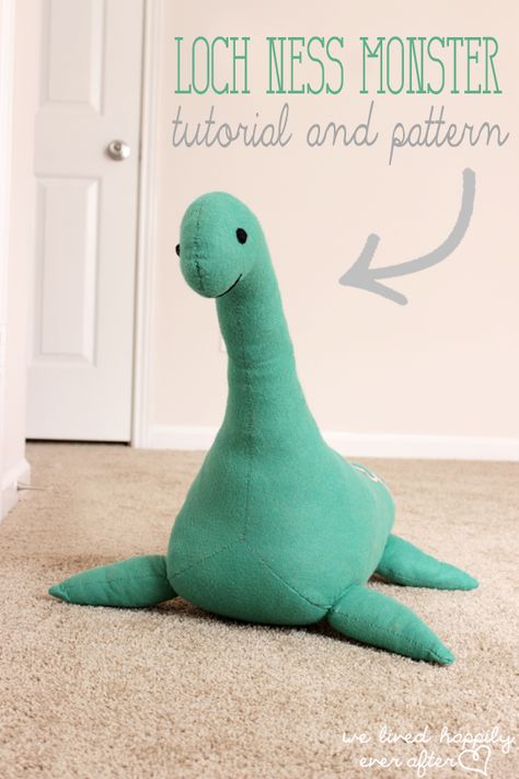 I have been keeping this project a secret for far too long, and now that it is up on Buzz Feed I can finally share the reveal with you all! You may remember when I asked you all to vote on whether I should make a Narwhal Whale or a Loch Ness monster. Guess which … Continue reading "DIY Nessie | Pattern and Tutorial" Sock Pets, Felt Plushies, Plush Sewing, Children's Bedding, Kristina Webb, Diy Sy, Trendy Sewing Projects, Toddler Classroom, Diy Socks