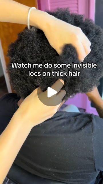 Lockbraids on Instagram: "Invisible locs on thick natural hair!🔥  #niawigs #invisiblelocs #minitwists #twistbraids #naturalhair #protectivestyles #goddesslocs #braids #hairtutorial #braidstutorial #naturalhairlocs #thickhairstyles #hairstyleformen" How To Make Invisible Locs, Invisible Locs Natural Hair, Invisible Locs Bob, Invisible Locks, Invisible Locs, Invisible Braids, Thick Natural Hair, Mini Twists, Fake Hair