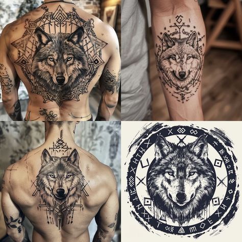 Geometric Tattoo Designs Men Arm, Wilderness Tattoo, Austin Tattoo, Chest Tattoo Drawings, Viking Warrior Tattoos, Full Hand Tattoo, Wolf Tattoos Men, Gothic Tattoos, Vikings Tattoo