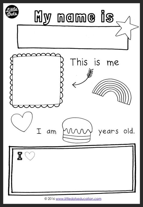 All about Myself Theme Activities and Printables All About Me Preschool Theme, Me Preschool Theme, Kindergarten Assessment, All About Me Printable, All About Me Book, All About Me Worksheet, All About Me Preschool, All About Me Activities, About Me Activities