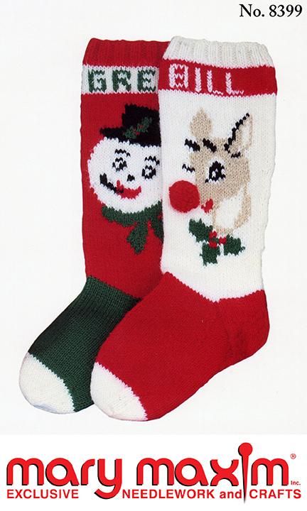 Purchase Snowman and Rudolph Stockings Pattern and 2 other items Knitted Christmas Stocking Patterns Free, Rudolph Snowman, Christmas Stocking Pattern Free, Knitted Christmas Stocking Patterns, Stocking Pattern Free, Vintage Christmas Stockings, Granny Square Crochet Patterns Free, Crochet Christmas Stocking, Mary Maxim