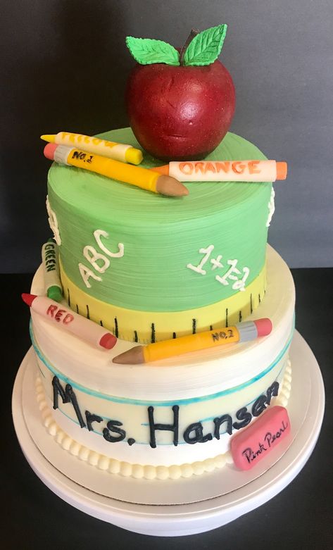 Teacher Theme Birthday Party, Graduation Cakes Teacher, Teacher Of The Year Cake, Teaching Credential Graduation Party, Graduation Teacher Cake, Retirement Party Cakes Teacher, Teacher Graduation Party College, College Graduation Party Ideas For Teachers, Teacher Graduation Cake Ideas