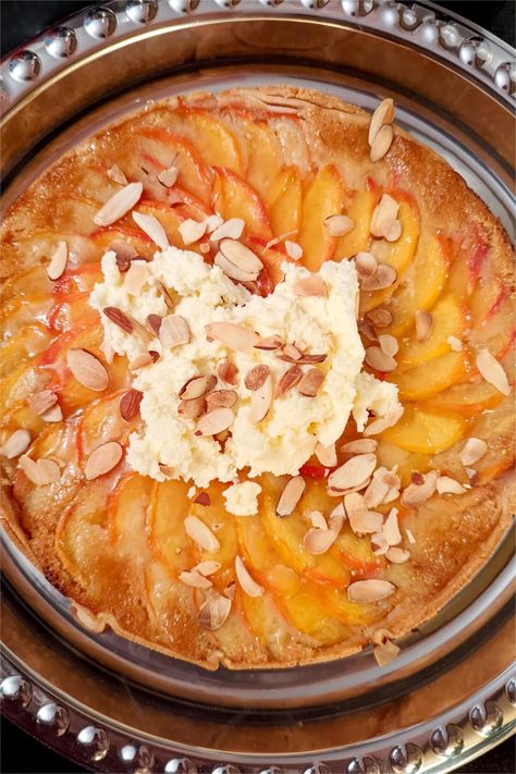 Fruit Tart Recipes, A Year Challenge, Magnolia Table Recipes, Mascarpone Whipped Cream, Tart Fruit, Joanna Gaines Recipes, Peach Tart, Almond Tart, Fruit Tart Recipe