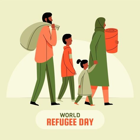 International Migrants Day, Refugees Art, Refugee Day, World Refugee Day, Flat World, Alchemy Art, About World, 50 Million