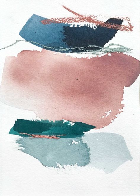 Smalls + Minis — Deeann Rieves Cornish House, Colour Journal, Teal Palette, Mini Tela, Original Aesthetic, Color Study, Abstract Watercolor Art, Color Studies, Mini Paintings