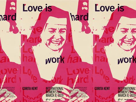 Love is hard work. Corita Kent by Ricardo Santos   #dribbble #dribbblers #design #illustration #coritakent Corita Kent Art, Sister Corita Kent, Dada Design, Protest Banner, Corita Kent, Love Is Hard, Protest Art, Graphic Poster Art, Collage Making