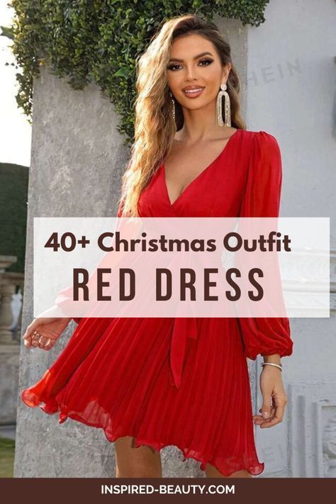 #fashion, #style, #outfitinspiration, #beauty ,#outfitsideas ,#trendyoutfits ,#falloutfits ,#winteroutfits ,#summeroutfits ,#weddingoutfits ,#fashionkilla ,#edgyoutfits ,#beachoutfits ,#y2koutfits ,#christmasoutfits ,#dressto impress Casual Red Dress Outfit Fall, Red Dress Outfit With Boots, Red Dress Outfit Winter Christmas, Christmas Dress With Boots, Elegant Christmas Party Dress, Christmas Outfit Red Dress, Red Party Dress Classy, Red Dress Holiday Outfit, Shoes To Wear With Red Dress