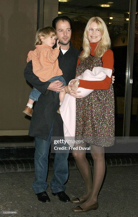 Claudia Schiffer, husband Matthew Vaughn, son Casper and new baby daughter Clementine (Photo by Fred Duval/FilmMagic) Matthew Vaughn, Baby Daughter, Claudia Schiffer, New Baby, Sequin Skirt, New Baby Products, Models