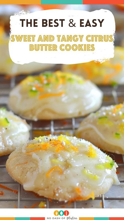 Love citrus desserts? Try these Sweet and Tangy Citrus Butter Cookies! Bursting with fresh flavors from orange, lemon, and lime zest, these buttery cookies are finished with a sweet citrus glaze that makes them as beautiful as they are delicious. Perfect for any occasion, they’ll bring a burst of sunshine to your day. Pin now and enjoy later! Citrus Butter, Citrus Desserts, Orange Cookies, Dessert Smoothie, Bread Snacks, Sweet Citrus, Soup Dinner, Buttery Cookies, Breakfast Lunch Dinner