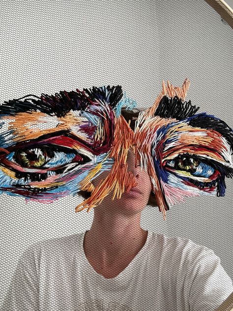 ByebrucinarArt - Etsy Embroidery Fine Art, Portrait Textiles, Quilted Portraits, Tulle Art, Learning Diary, People Embroidery, Freestyle Embroidery, Embroidered Photo Art, Embroidery Journal