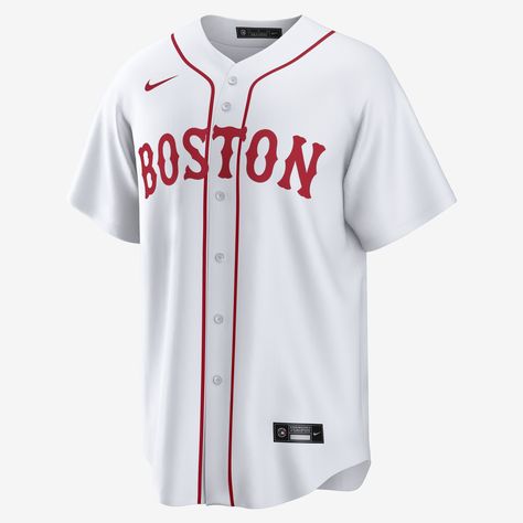 The MLB Boston Red Sox Jersey is ready for first pitch with its breathable polyester and lightweight fit. Its team details are straight from the player's authentic uniform, helping you properly showcase your fandom. Xander Bogaerts, Red Sox Jersey, David Ortiz, Red Socks Fan, Patriots Day, Jersey Nike, Team Jersey, Gameday Outfit, White Jersey