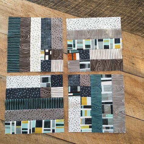 Mid Century Modern Remix Quilt featuring Knock on Wood Mid Century Modern Quilt, Modern Quilt Blocks, Concept Model, Knock On Wood, Nancy Zieman, Quilt Modern, Abstract Quilt, Quilt Modernen, Scrappy Quilt Patterns