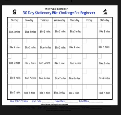 A year's worth of 30 Day Challenges to get your new year started off right Bike Riding Excercise, Beginner Bike Workout, 30 Day Spin Bike Challenge, Air Bike Workout For Beginners, Cycling Challenge 30 Day, Stationary Bike Challenge 30 Day, Stationary Bike Challenge, Exercise Bike Workout Beginner, Peloton Challenge