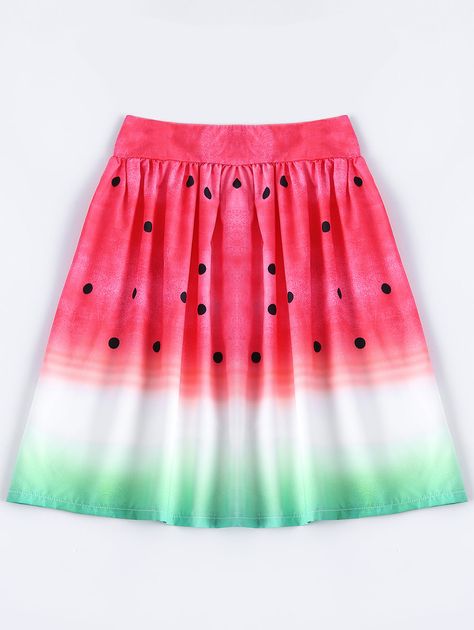 A-Line Watermelon Skirt Watermelon Fashion, Watermelon Skirt, Skirts Cute, Watermelon Shirt, Watermelon Design, Watermelon Designs, Ladies Shirts, Hipster Outfits, Tumblr Outfits