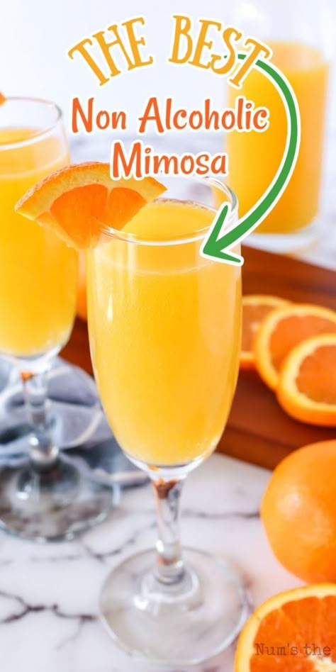 Breakfast Punch, Non Alcoholic Mimosa, Mimosa Drink, Best Non Alcoholic Drinks, Virgin Drinks, Wealthy Life, Mimosa Recipe, Drink Recipes Nonalcoholic, Brunch Drinks