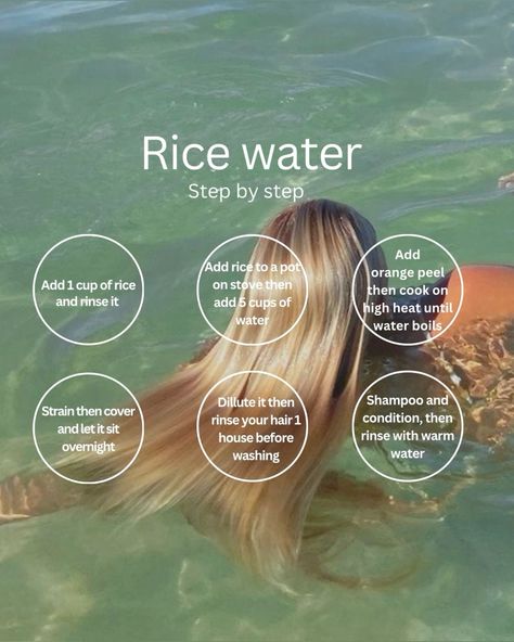 Rice Water Magic: Unlock Your Hair's Potential! Rice Water Hair Growth, Eyelash Growth Cycle, Hair Growth Naturally, Rice Water For Hair Growth, Rice Water Benefits, Water Hair Growth, Strong Healthy Hair, Water Magic, Water Hair